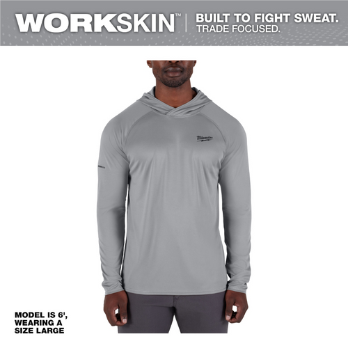 Milwaukee Tool WORKSKIN Hooded Sun Shirt - GRAY L