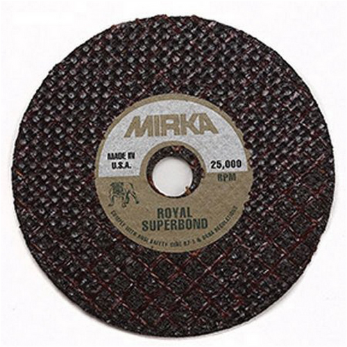 Mirka Abrasives Royal MS-0110 Cut-Off Wheel, 3 in Dia, 1/32 in THK Wheel, 3/8 in Center Hole, 24000 rpm