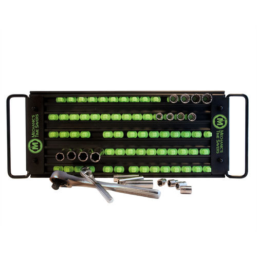 Mechanic's Time Savers 5 Row Lock-a-Socket Tray - Matte Black