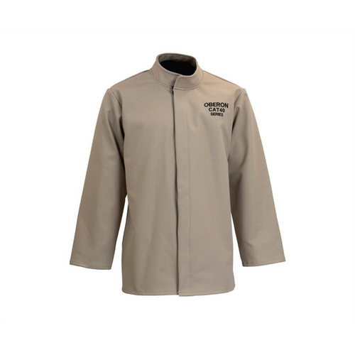 Oberon Coat - Arc Flash - 40 Cal CAT&trade; Economy - Color: Khaki -Size: XL