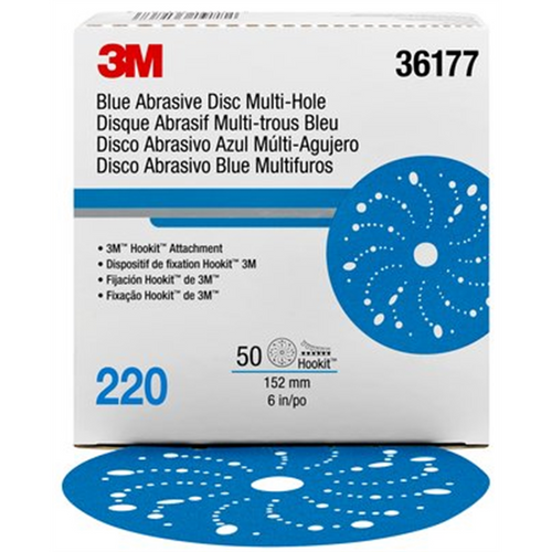 3M 3M Hookit Blue Abrasive Disc Multihole 36177 (4PK)