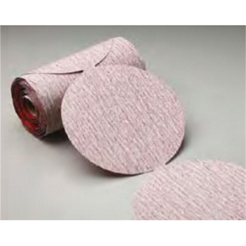 Carborundum Abrasives Carbo Premier Red 18173 Dri-Lube Stick-On Sanding Disc Roll, 6 in, P80 Grit, Aluminum Oxide