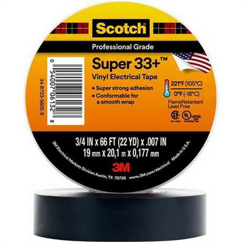 3M ELECTRICAL TAPE VINYL 3/4IN X 52FT 3M ELECTRICAL TAPE VINYL 3/4IN X 52FT