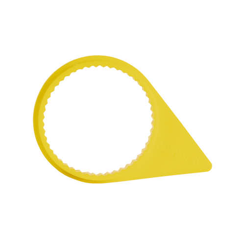 Checkpoint Checkpoint Medium Arrow Wheel Nut Indicator - Solid Yellow 33 mm (Bag of 100 Pcs)