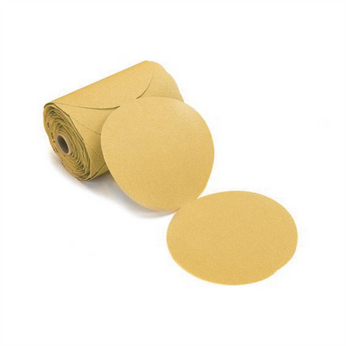Mirka Abrasives Bulldog Gold 23342240 23 Series Semi-Open Coated Link Roll Sanding Disc, 6 in, P240 Grit, Aluminum Oxide