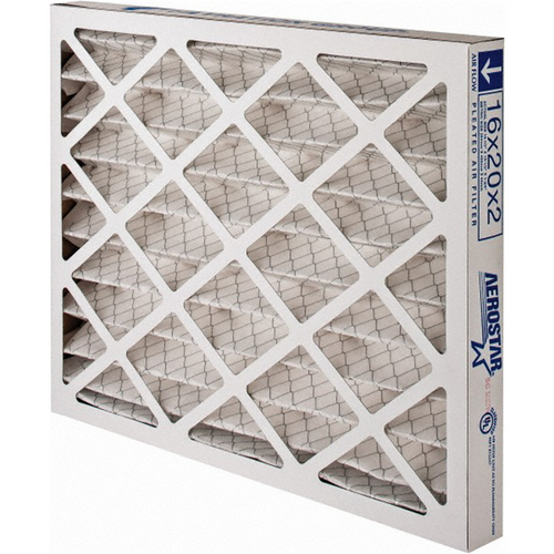 Msc Industrial Supply 16 x 20 x 2", MERV 8, 35&#37; Efficiency, Wire-Backed Pleated Air Filter