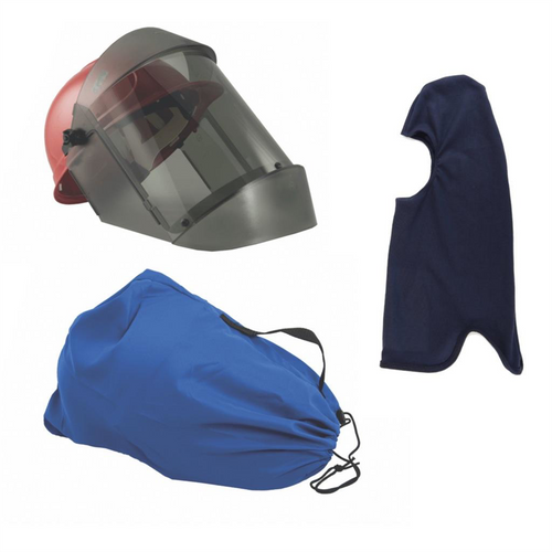 Oberon Face Shield Kit - Arc Flash - 12 Cal TCG™ -Comes with hard cap, 12 calorie face shield, balaclava, and storage bag Oberon Face Shield Kit - Arc Flash - 12 Cal TCG™ -Comes with hard cap, 12 calorie face shield, balaclava, and storage bag