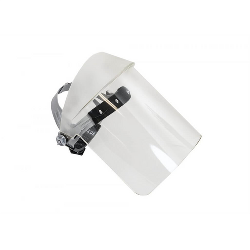 Oberon Face Shield with Ratcheting Headgear - UV Polycarbonate - Window: Clear Anti-Fog Oberon Face Shield with Ratcheting Headgear - UV Polycarbonate - Window: Clear Anti-Fog
