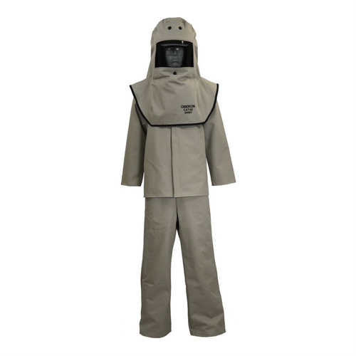 Oberon Suit Kit - Arc Flash - 40 Cal CAT&trade;  - Comes with Hood, Coat and Bib Coveralls - Color: Khaki - Size: XL