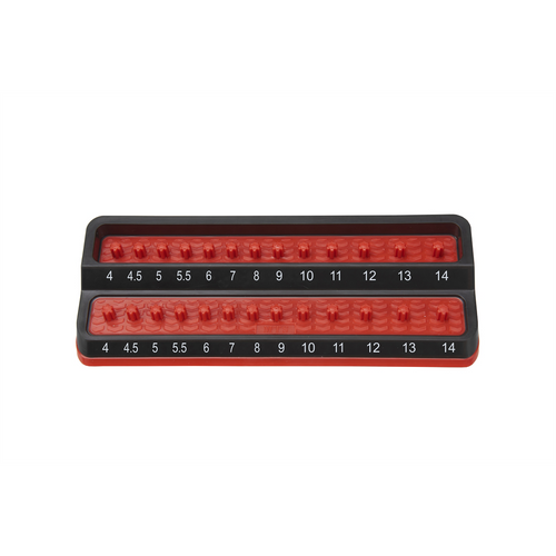 Mechanic's Time Savers 1/4 in. Metric Peg Socket Holder, Red