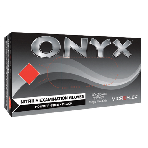 ONYX BLACK NITRILE EXAM GLOVES XL. 100PK ONYX BLACK NITRILE EXAM GLOVES XL. 100PK