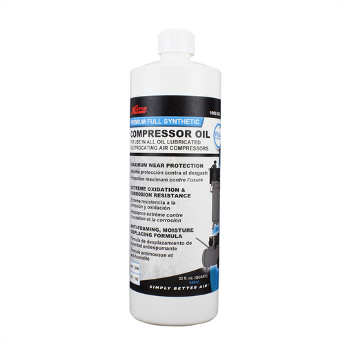 Milton Industries Compressor Oil, Synthetic, Flip Top, 32 oz. Milton Industries Compressor Oil, Synthetic, Flip Top, 32 oz.