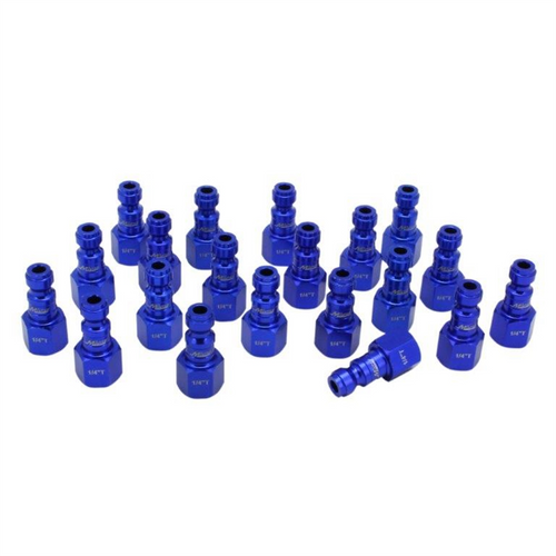Milton Industries ColorFit Plugs, T-style Blue, 1/4" NPT Female