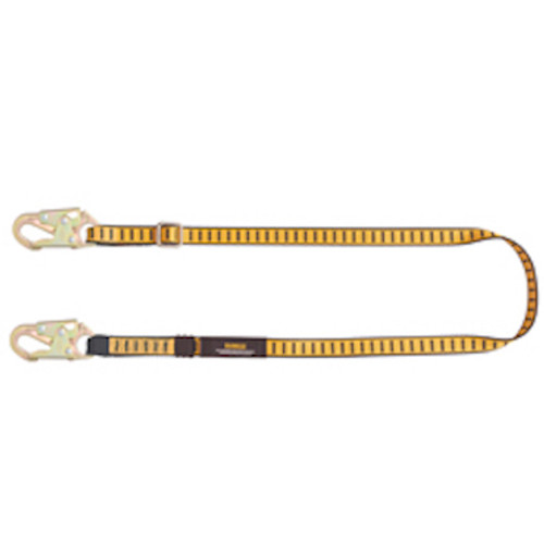 DEWALT 6 Ft . Adjustable Work Positioning Lanyard with Steel Snap Hooks on Both Ends DEWALT 6 Ft . Adjustable Work Positioning Lanyard with Steel Snap Hooks on Both Ends