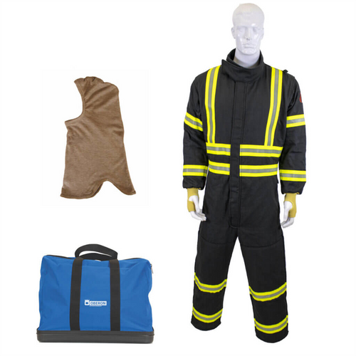 Oberon Suit Kit - Gas Extraction - 8 Second GES8+&trade; - Comes with Coveralls, Balaclava and Carrying Bag - With Escape Strap  - Color: Black - Size: 5XL