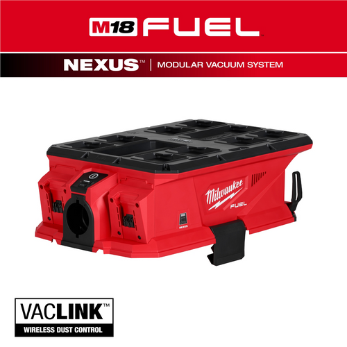 Milwaukee Tool M18 FUEL NEXUS Dual Battery Wet/Dry Vacuum Motor Head w/ PACKOUT Compatibility & VACLINK Milwaukee Tool M18 FUEL NEXUS Dual Battery Wet/Dry Vacuum Motor Head w/ PACKOUT Compatibility & VACLINK