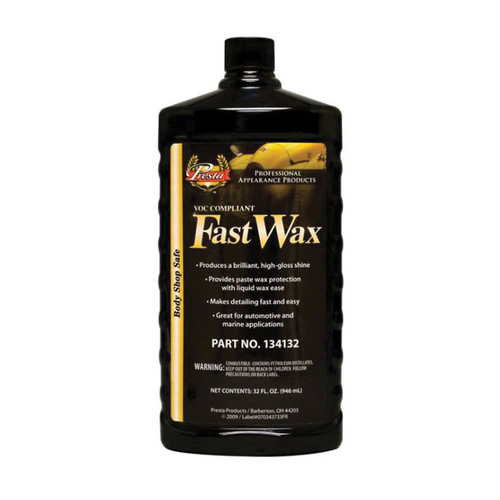 Presta Fast Wax 134132 Car Wax, 1 qt, Liquid, Blue, Wax Presta Fast Wax 134132 Car Wax, 1 qt, Liquid, Blue, Wax