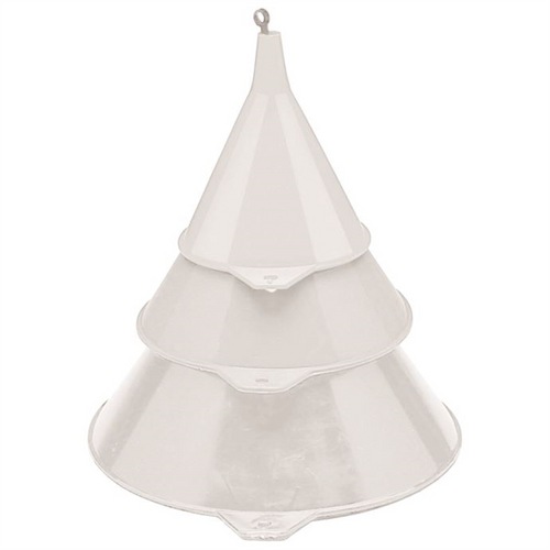 Plews Edelmann Funnel Plastic 3pc Set All White