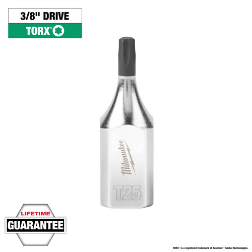 Milwaukee Tool 3/8" Drive T25 TORX Bit Socket Milwaukee Tool 3/8" Drive T25 TORX Bit Socket