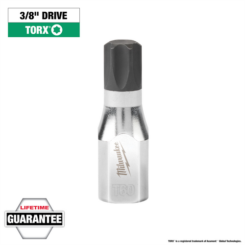 Milwaukee Tool 3/8" Drive T60 TORX Bit Socket