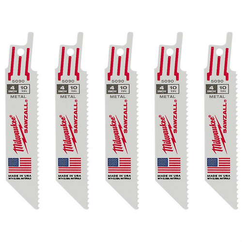 Milwaukee Tool 4" 10 TPI   SAWZALL Blades (5 Pk)