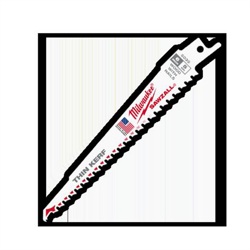 Milwaukee Tool 6" 5 TPI Wood Cutting Sawzall Blades Bulk 100 Milwaukee Tool 6" 5 TPI Wood Cutting Sawzall Blades Bulk 100