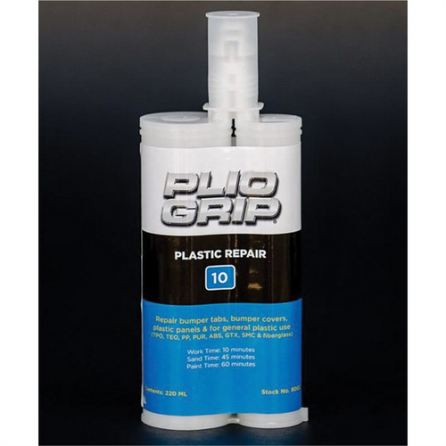 PLIO-GRIP Plastic Repair 10 8002 Plastic Repair, 220 mL Cartridge, Beige (Part A), Black (Part B)