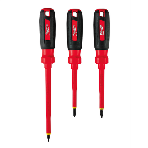 Milwaukee Tool 3 PC 1000V Insulated Screwdriver Set Milwaukee Tool 3 PC 1000V Insulated Screwdriver Set