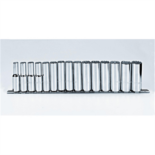 STANLEY PROTO INDUSTRIAL SET SKT 1/2DR 12PT MET DEEP 15PC STANLEY PROTO INDUSTRIAL SET SKT 1/2DR 12PT MET DEEP 15PC