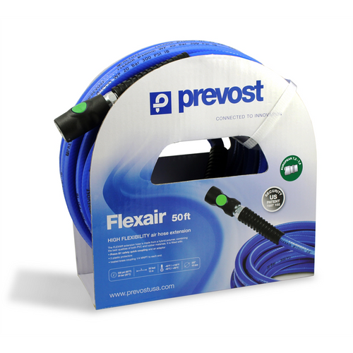 Prevost 3/8" ID x 50' Flexair Hose with Safety Coupling -High Flow