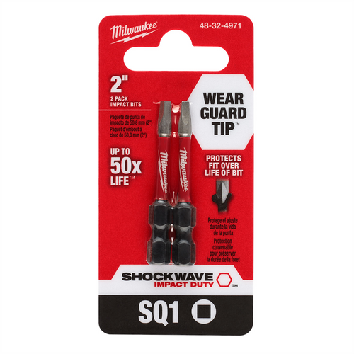 Milwaukee Tool SHOCKWAVE Impact Duty 2" SQ1 Bit 2PK