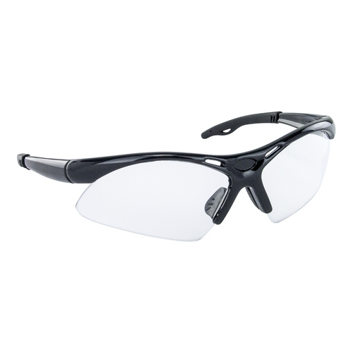 SAS Safety Diamondback Safe Glasses w/ Black Frame and Clear Lens