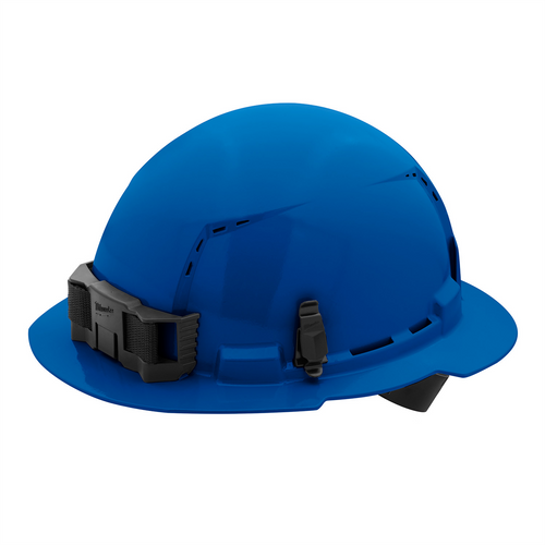 Milwaukee Tool BOLT Blue Full Brim Vented Hard Hat w/4pt Ratcheting Suspension (USA) - Type 1, Class C