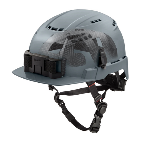 Milwaukee Tool BOLT Gray Front Brim Vented Safety Helmet with IMPACT ARMOR Liner (USA) - Type 2, Class C
