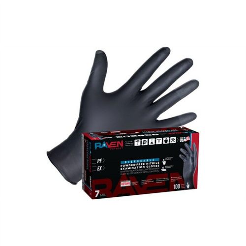 SAS Safety Raven Patriot Nitrile Gloves, 7Mil XL