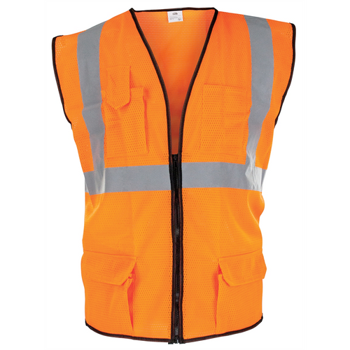 SAS Safety Class-2 Orange Surveyor's Vest, L SAS Safety Class-2 Orange Surveyor's Vest, L