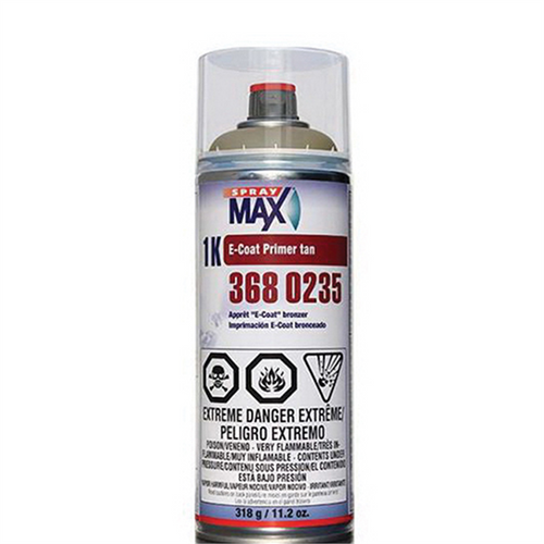 SprayMax 3680235 1K E-Coat Primer, 11.2 oz Aerosol Can, Tan, 5.4 sq-ft Coverage