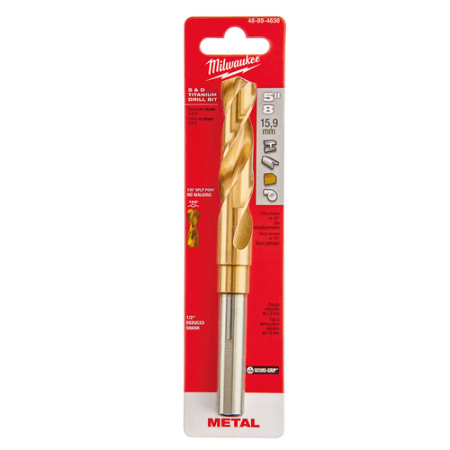 Milwaukee Tool 5/8" Titanium Silver and Deming Bit Milwaukee Tool 5/8" Titanium Silver and Deming Bit