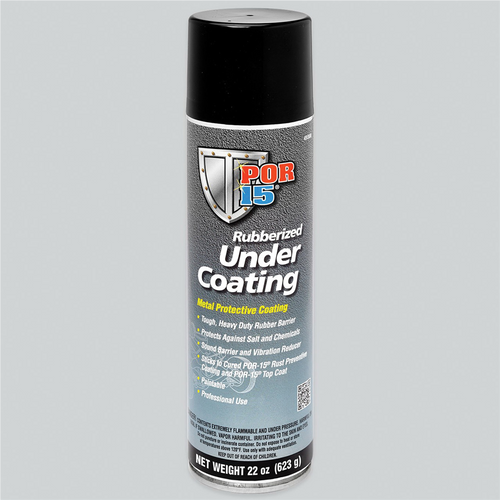 POR-15 INC 49308 Rubberized Under Coating, 22 oz Aerosol Can, Black, Gas
