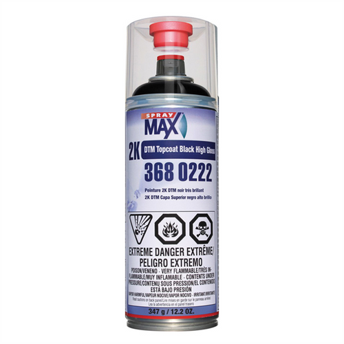 SprayMax 3680223 2K DTM Topcoat, 12.24 oz Aerosol Can, High Gloss White, Liquid