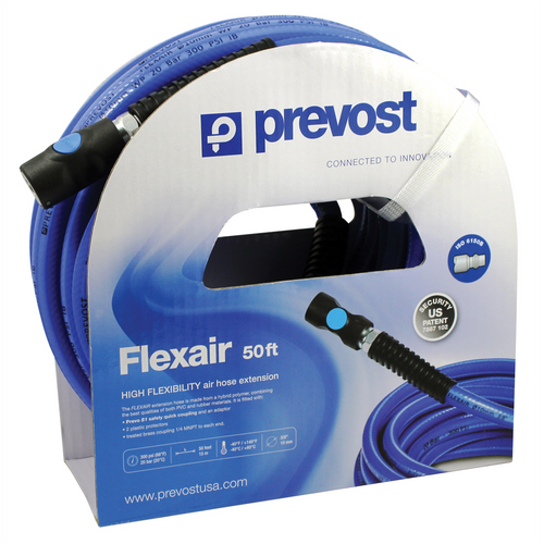Prevost Prevost 3/8" ID x 50' Flexair Hose with Safety Coupling - Industrial