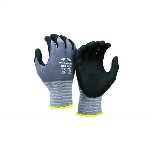 Pyramex Pyramex Safety-SandyNitrile 13g HPPE HiVis Org A6 Cut-S  , Sold 12/PKG