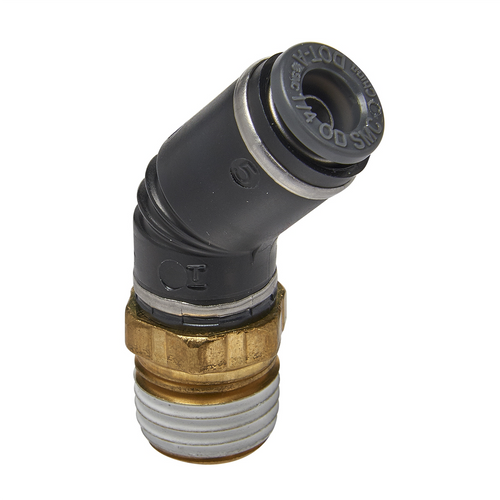 S.U.R.&R. 45 SWIVEL MALE ELBOW 1/4" TUBE X 1/4" NPT 2 S.U.R.&R. 45 SWIVEL MALE ELBOW 1/4" TUBE X 1/4" NPT 2