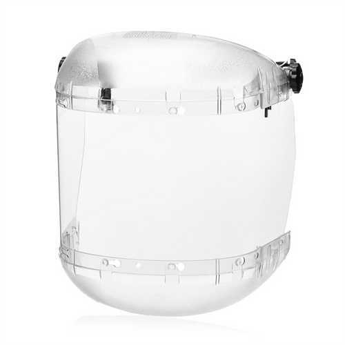 Sellstrom Sellstrom- Face Shield - 380 Series -MAX LIGHT- 6.5" x 19.5" x 0.040" Window - Clear AF - Universal Hard Hat Slot Adapter Headgear - Dual Crown