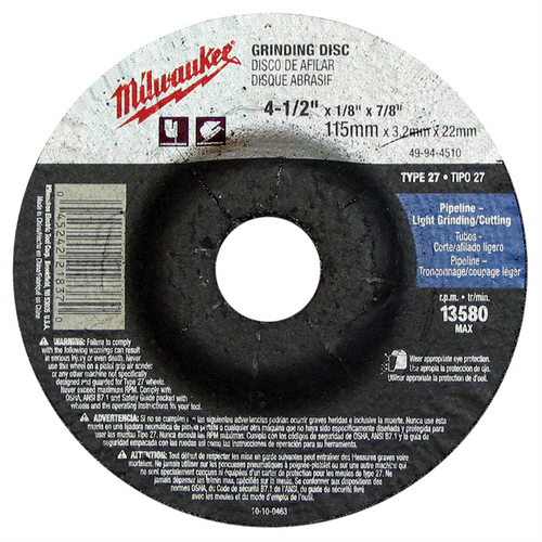 Milwaukee Tool 5" x .045" x 7/8" Cut-Off Wheel (Type 27)