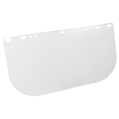 Jackson Safety Jackson Safety - Replacement Windows for F20 Polycarbonate Face Shields - Clear - 8" x 15.5" x.060" - E Shaped - Unbound - (12 Qty Pack)