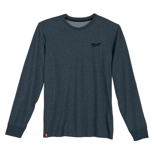 Milwaukee Tool HYBRID WORK TEE- LS BLUE L
