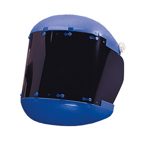 Sellstrom Sellstrom- Face Shield - 380 Series - 6.5" x 19.5" x 0.040" Window - Shade 5 IR - Ratcheting Headgear - Dual Crown