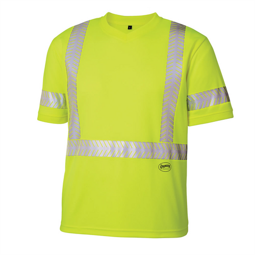 Pioneer Pioneer - Birdseye Safety Cool Pass T-Shirt - Hi-Viz Yellow/Green - Size Small