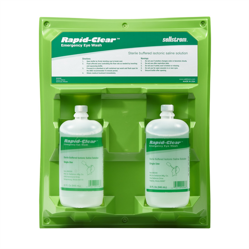 Sellstrom Sellstrom - 32 oz Double Rapid-Clear eyewash bottle station Sellstrom Sellstrom - 32 oz Double Rapid-Clear eyewash bottle station
